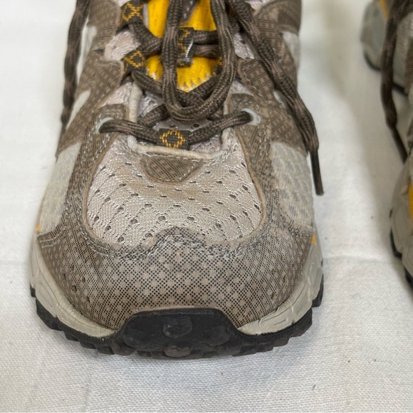 Mountrek Woodland Trail Hiking Shoes Sneakers-Tan/Gray/Yellow-Women Size 7.5 - Picture 7 of 12